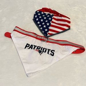 🐕🏈Patriots and American glad Dog Bandanna collars